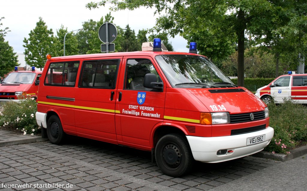 Feuerwehr Viersen 
Florian Viersen 19/14
VIE 1962
MTF
VW T4
Aufgenommen beim Tag der Offenen T�r der Feuerwehr Viersen Stadtmitte, 20.6.2010.
